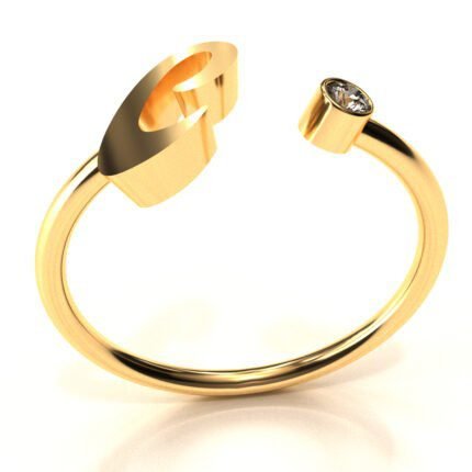Letter C ring
